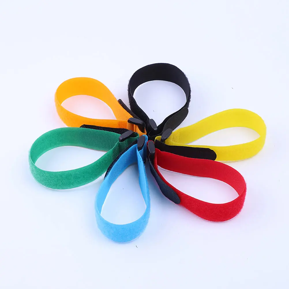 

15 Pcs Hook Strap 20x300mm Mixed Color Fastening Cable Ties Bike Wheel Straps Lightweight ganizing Storage Strap