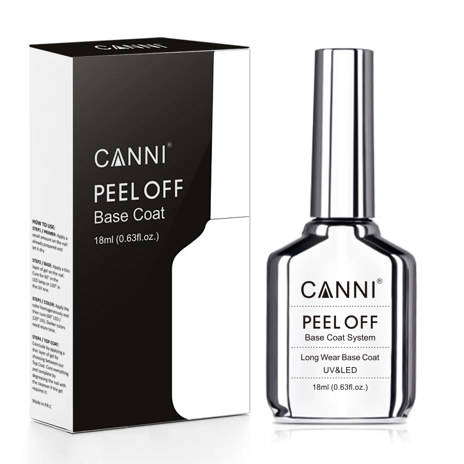16/18ml Canni Diamond Długotrwały Top Coat Bez Usuwania, Peel Off Base Coat, Soak Off UV LED Kolorowy Żelowy Lakier do Paznokci, Manicure, Wosk do Paznokci