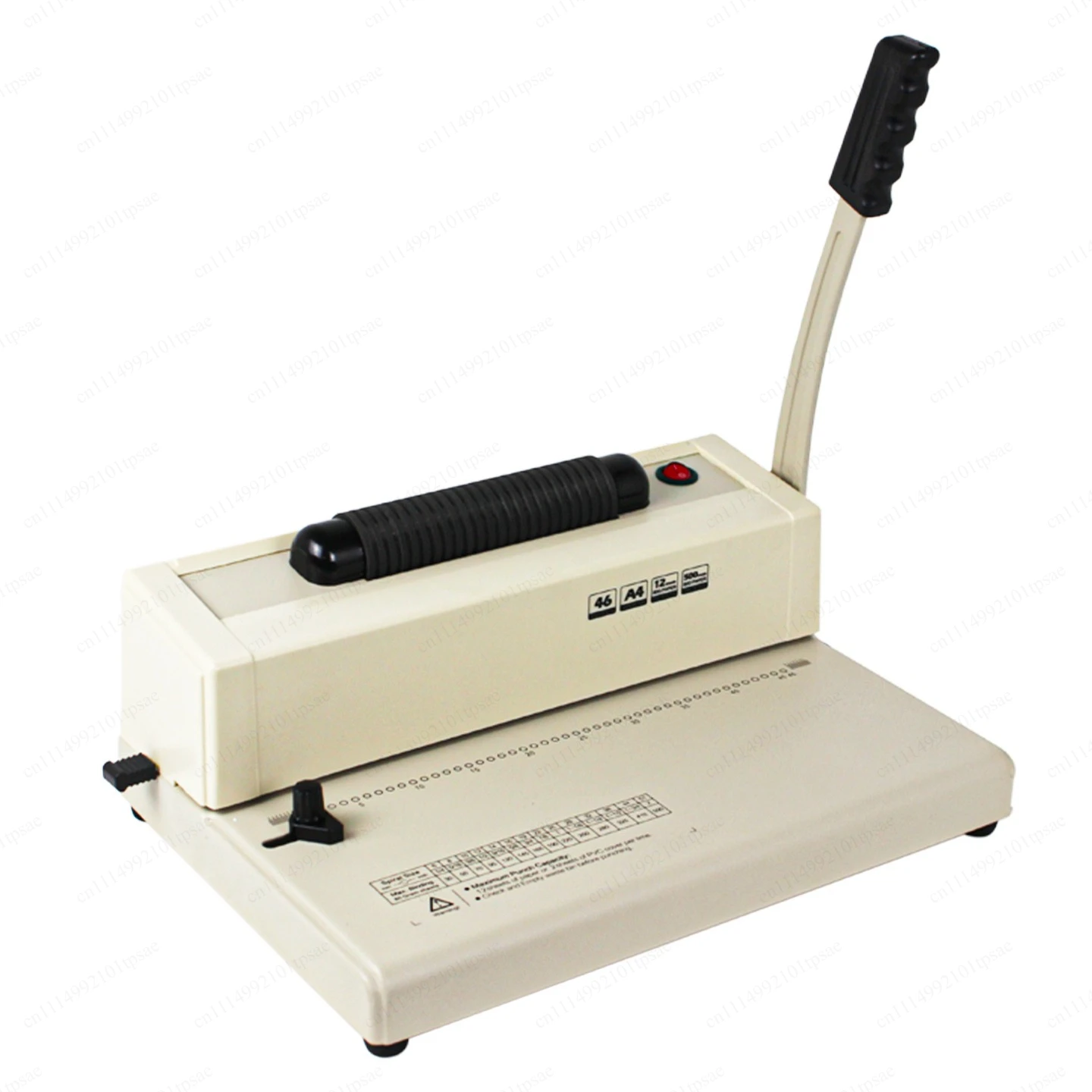 S‑12 Electric A4 Comb Binding Puncher Single‑Roll Compatible For Plastic Spiral Ring Office Document Binder