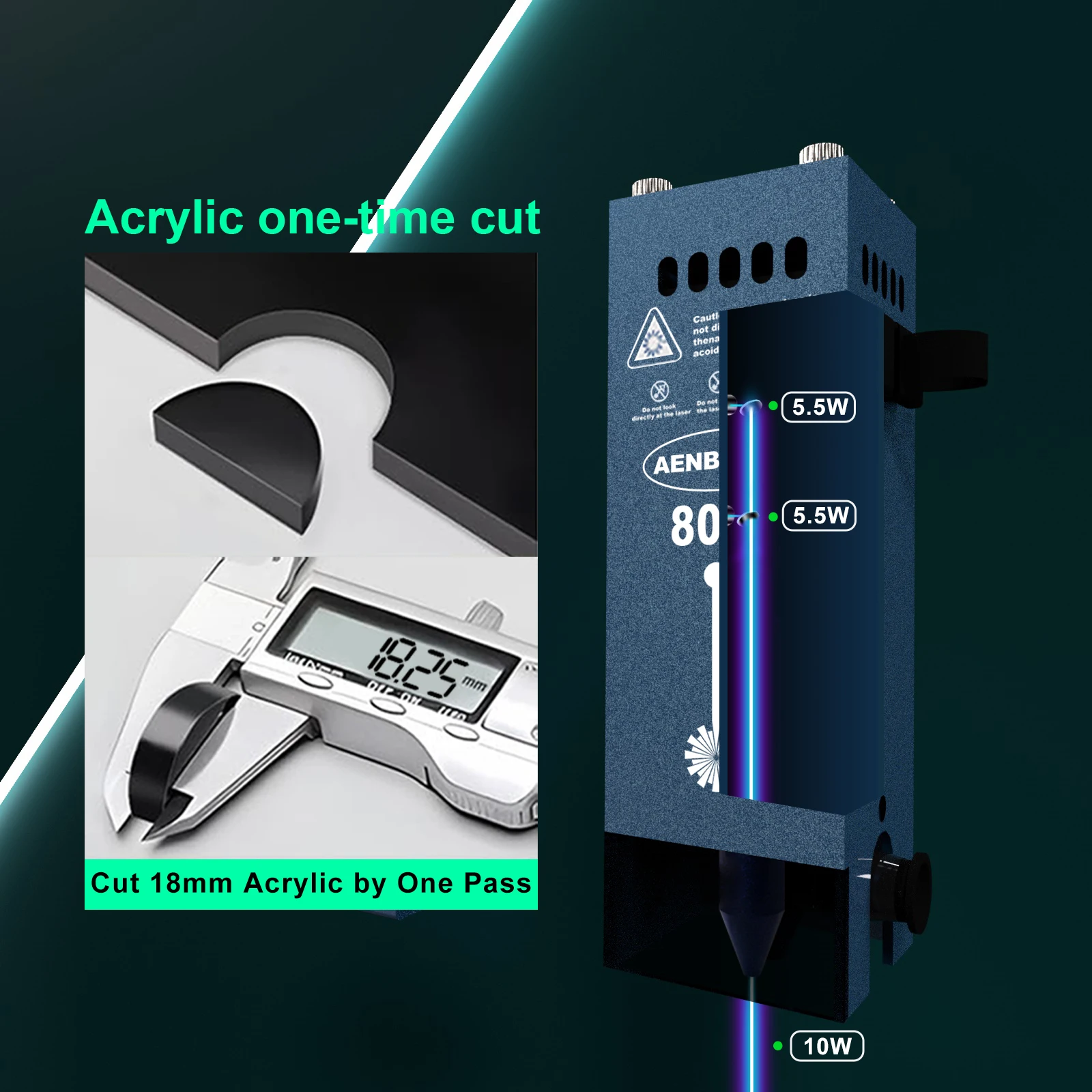 AENBUSLM 80W Laser Engraving Head Laser Engraver Nozzle Laser Module Laser Cutting Machine Laser Cutter CNC Woodworking Tool