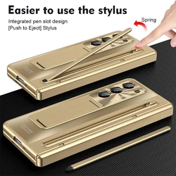 For Samsung Galaxy Z Fold 4 5 Case With S Pen Stand & Hinge Cover Screen Protector All-inclusive Anti-drop For Z Fold5 Fold4