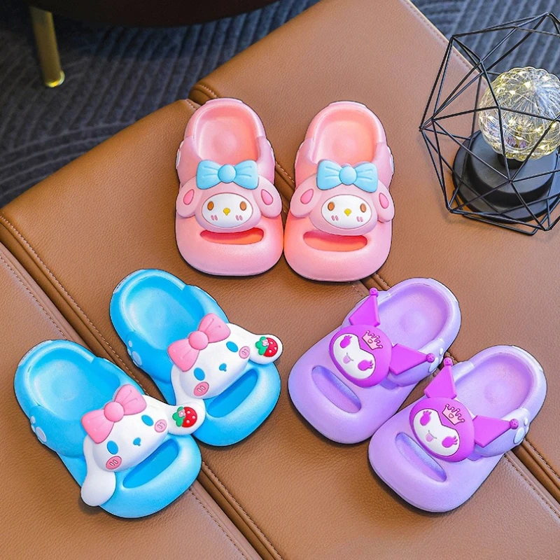 

Sanrio Hello Kitty Cloud Slippers Cute Girly Cinnamoroll Kuromi My Melody Indoor Slides Non-Slip Soft Sole Comfortable Sandals