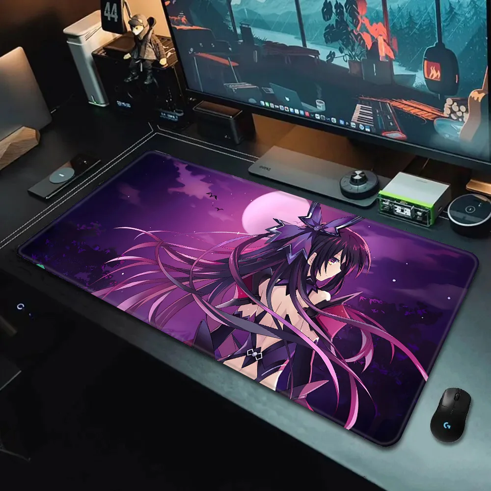 D-DATE A LIVE Mousepad HD Printing Computer Gamers Locking Edge Non-slip Mouse Pad XXL90x40cm Keyboard PC Desk Pad