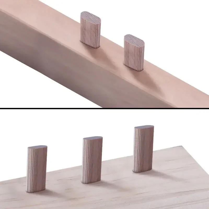 Imagem -04 - Domino de Madeira Maciça Móveis Splicing Conector para Carpintaria Marcenaria Madeira Faia Prego Cork Bloco Parafuso Board Tenon 50 Pcs