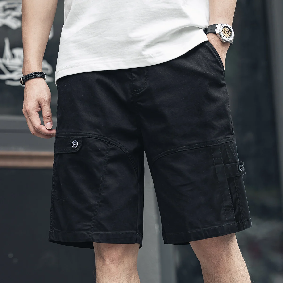 

American Sle Workwear ort Pants Men's Loose Casual Five-Quarter Length Faionable Spring Summer New Arrival