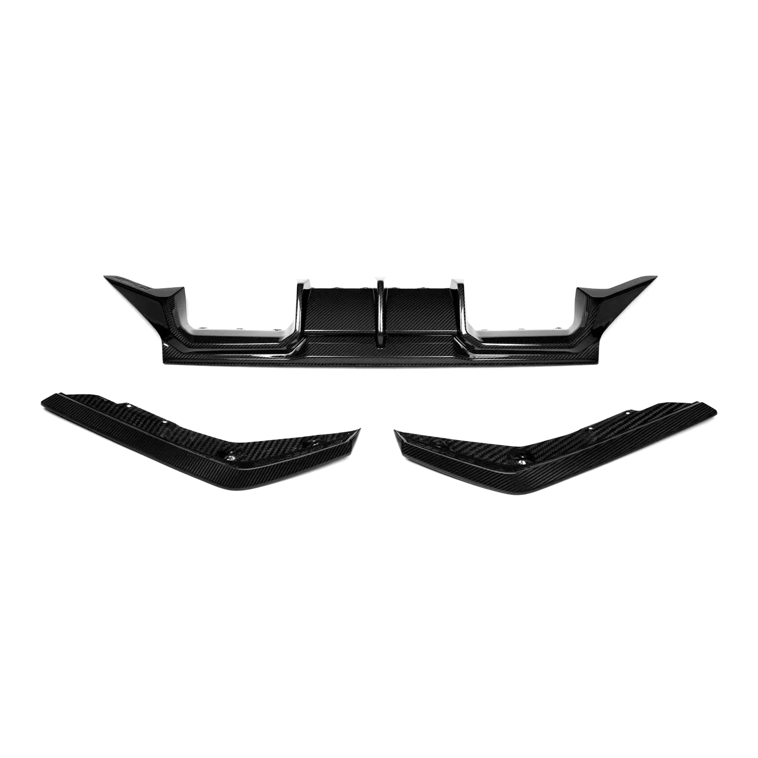 Hot selling：3 PCS 100% Dry Carbon Fiber CT Style Rear Diffuser for G87 M2 Coupe 2023+ Rear Bumper Diffuser