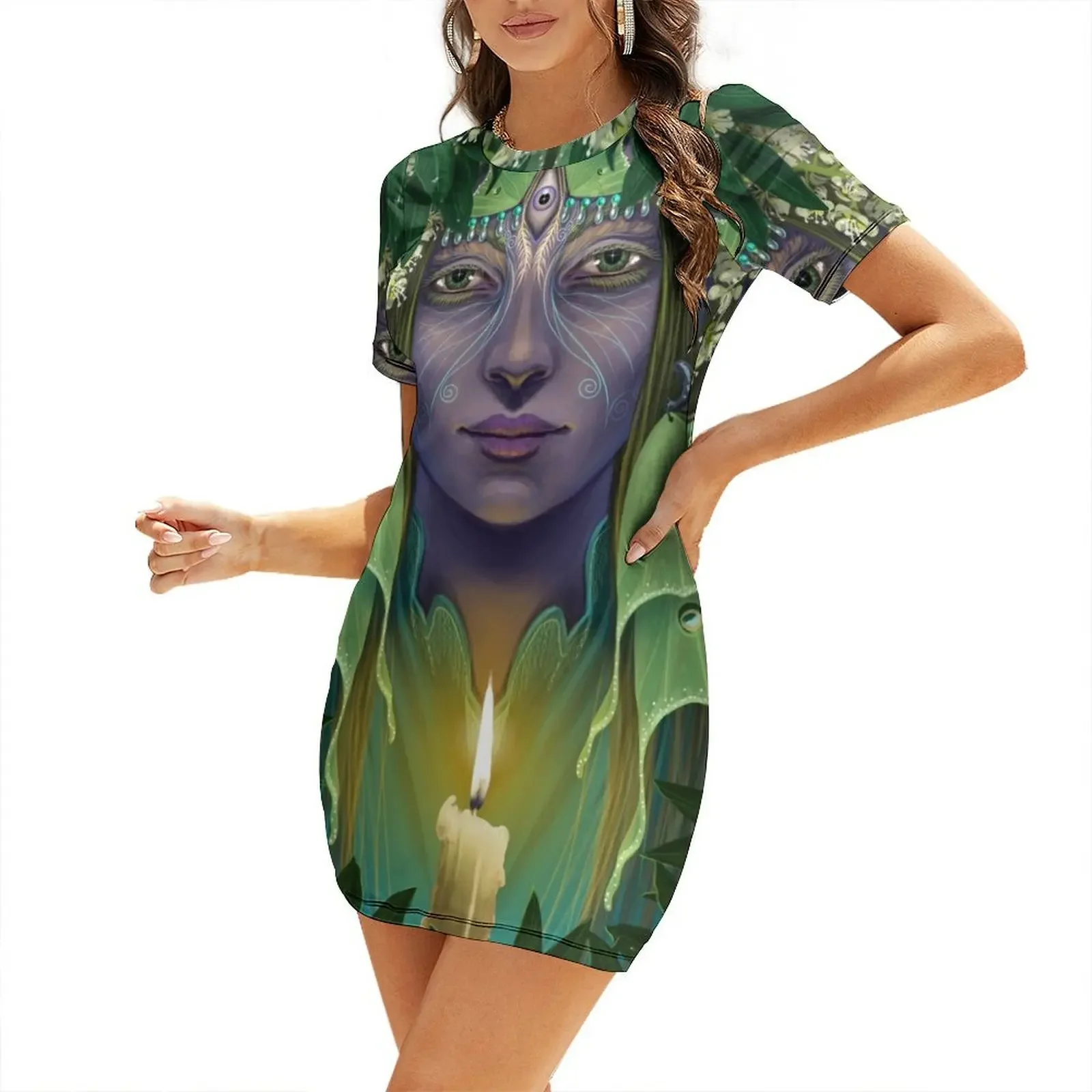 

Luna Short-Sleeved Dress dress korean style Party dresses for women women dresses dresses for women 2026 luxury designer party