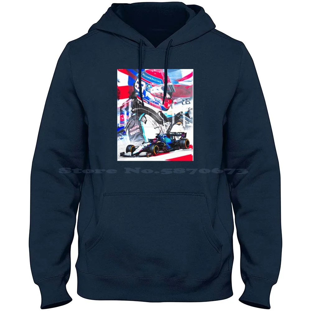 George Russell-William 100% Cotton Hoodie Williams 2021 Racing George Russel 63 Grand Prix F12021 Grid Liveries 63 Helmet