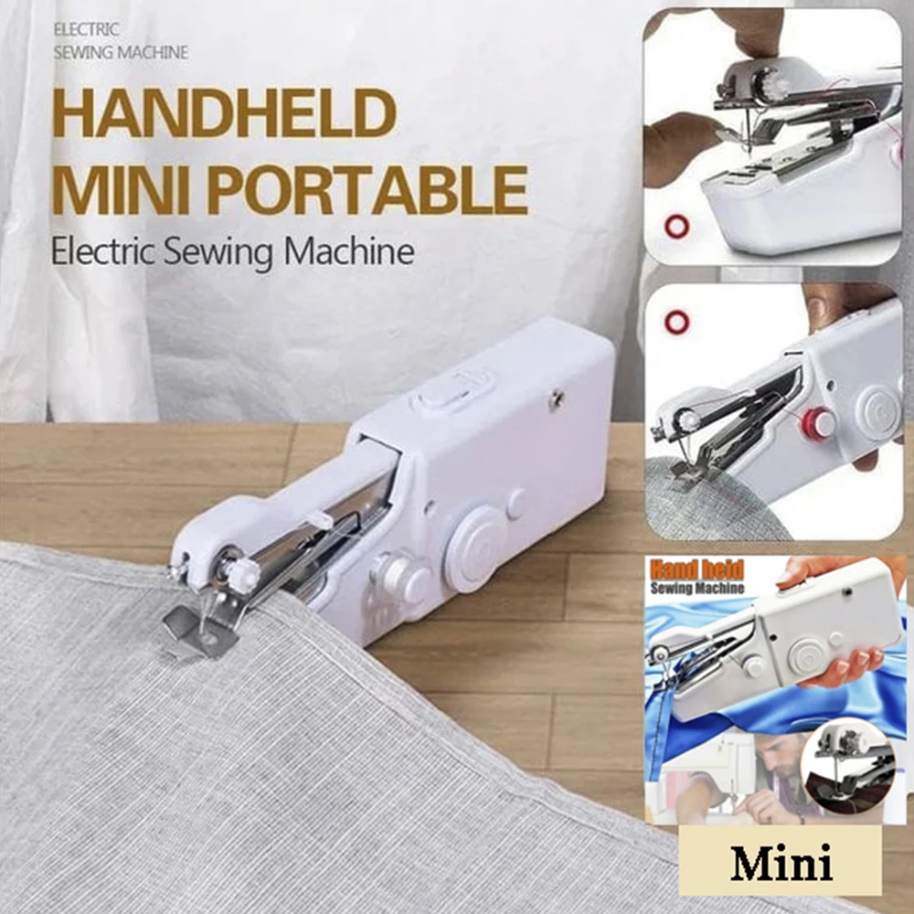 Mini-tenuto portatile cucito elettrico cucito veloce tessuto A maglia panno fai da te abbigliamento decorazione macchina per la lavorazione A Coudre