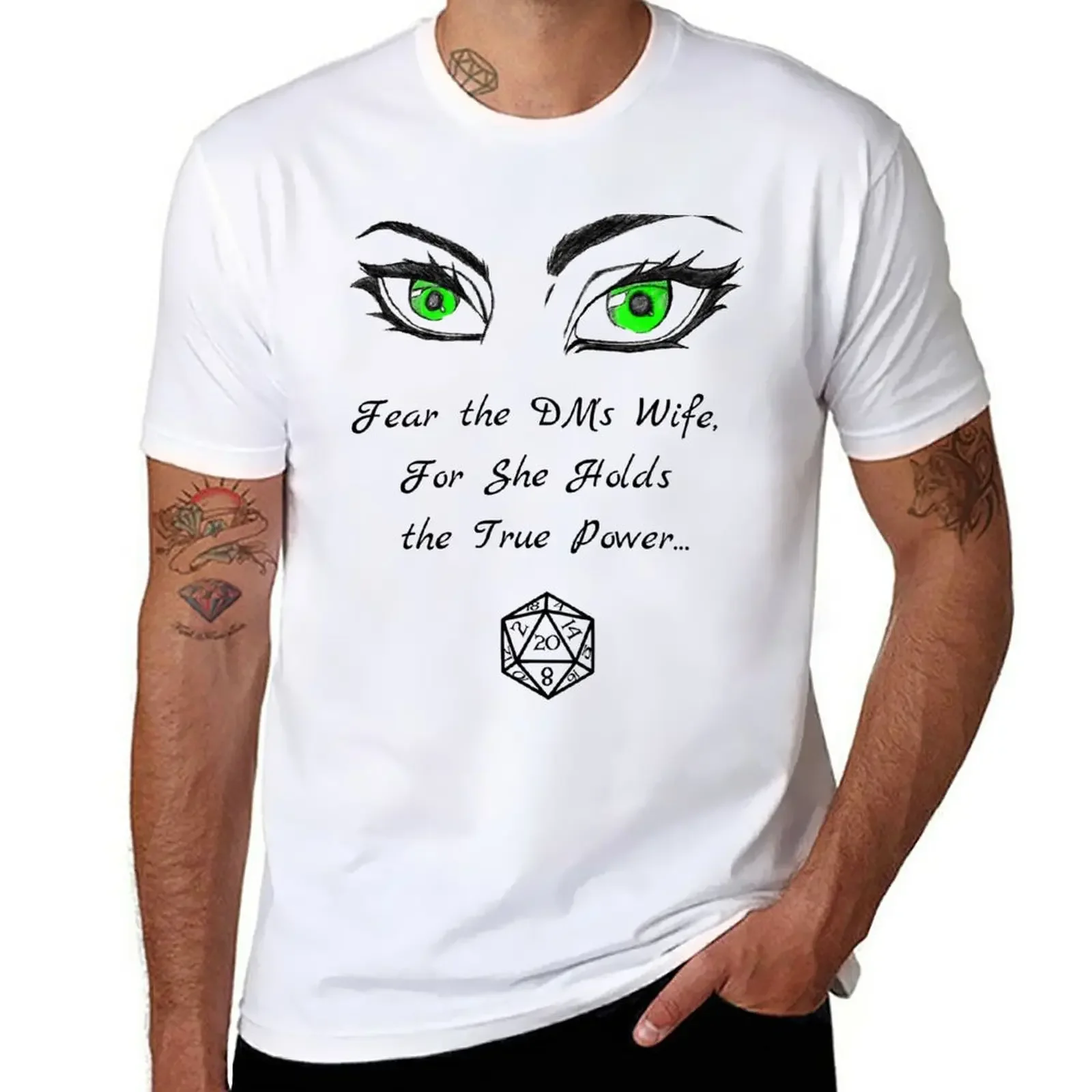 New Fear the DM's Wife T-Shirt kawaii clothes vintage t shirt funny t shirt Men's clothing