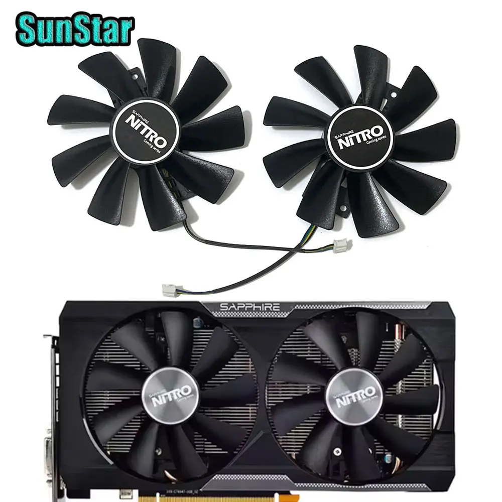 

NEW 98MM GAA8B2U GAA8S2U R9 380 GPU Replacement Cooling Fan For SAPPHIRE Radeon R9 380 R9 380X NITRO Graphics Card Cooler Fan