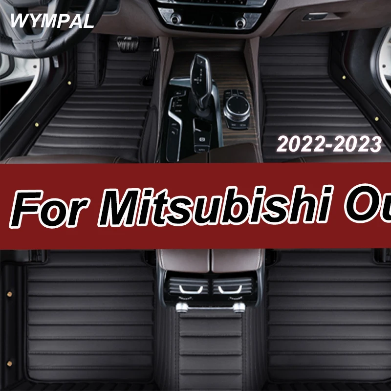 

Luxury Non-hybrid Vehicle Car Floor Mat For Mitsubishi Outlander cGM 2022 2023 5seat Leather Pads Car Mats Alfombrillas Car Acce