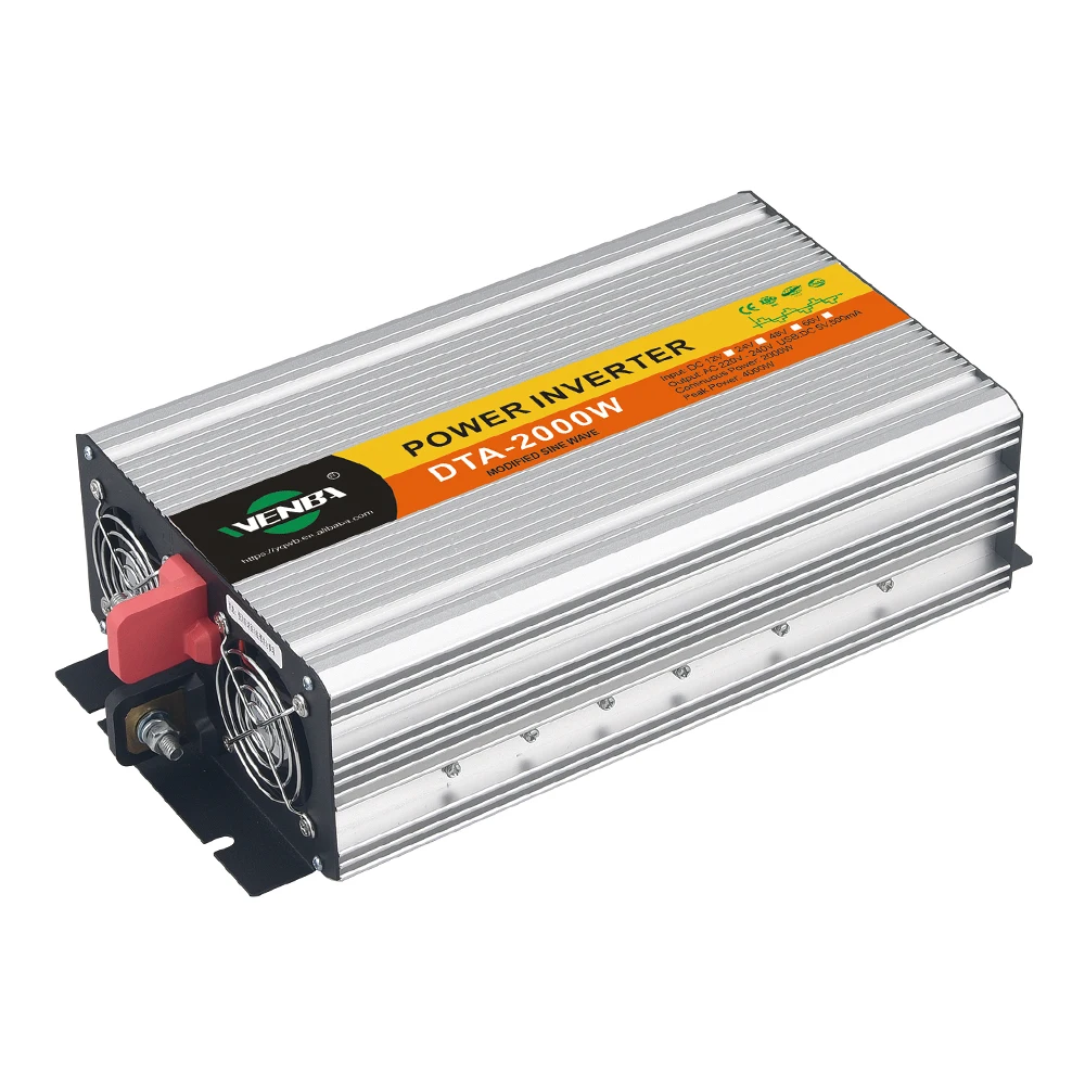 

Modified Sine Wave Power Inverter 2000W DC 12V 24V 48V 60V To AC 220V 230V 2KW Inverter 2000 Watt Inversor