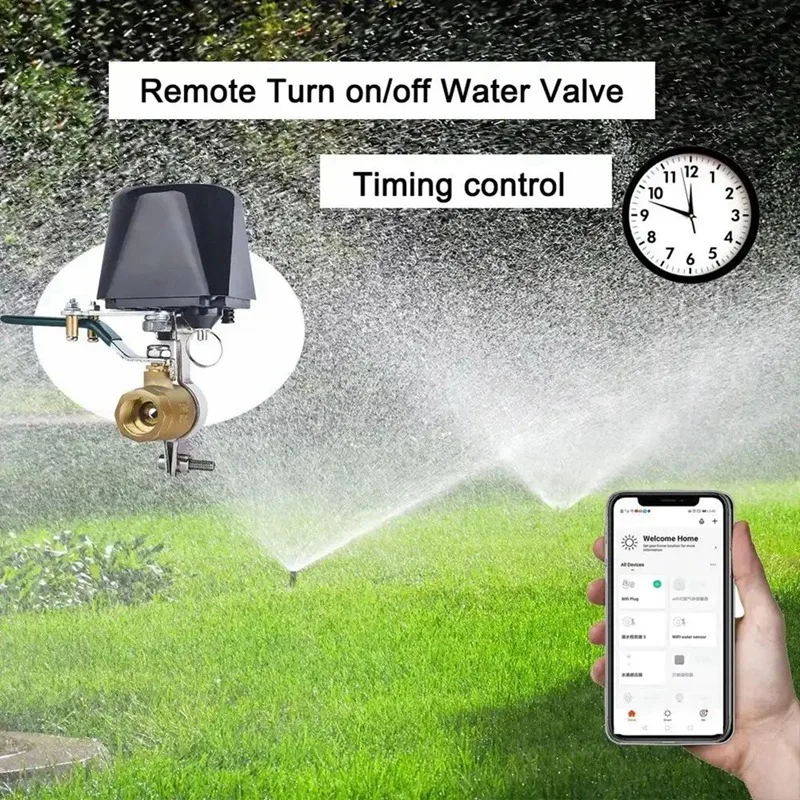 Controlador de válvula manipuladora inteligente, dispositivo con Wifi, para agua, Gas, apagado automático, compatible con Alexa Home, Smartlife, Tuya