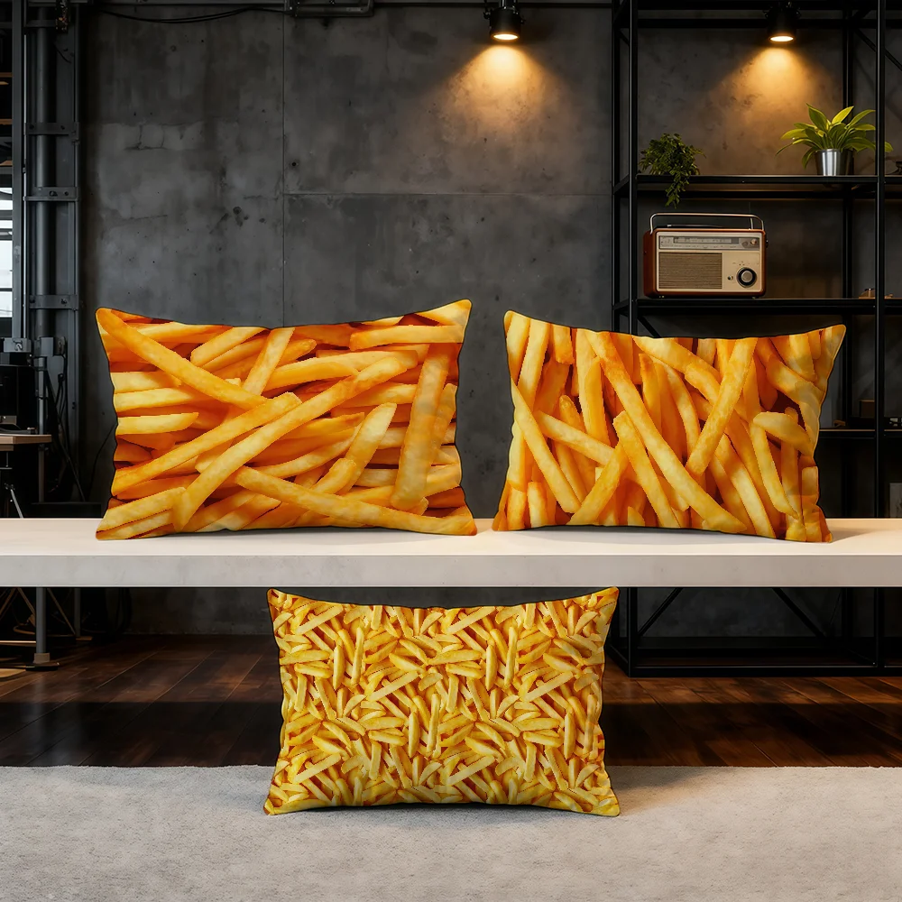 Fashion Cool Fries cushion cover Hit Product Home Sofa living Room Double-sided Soft Decorative Pillow Cover