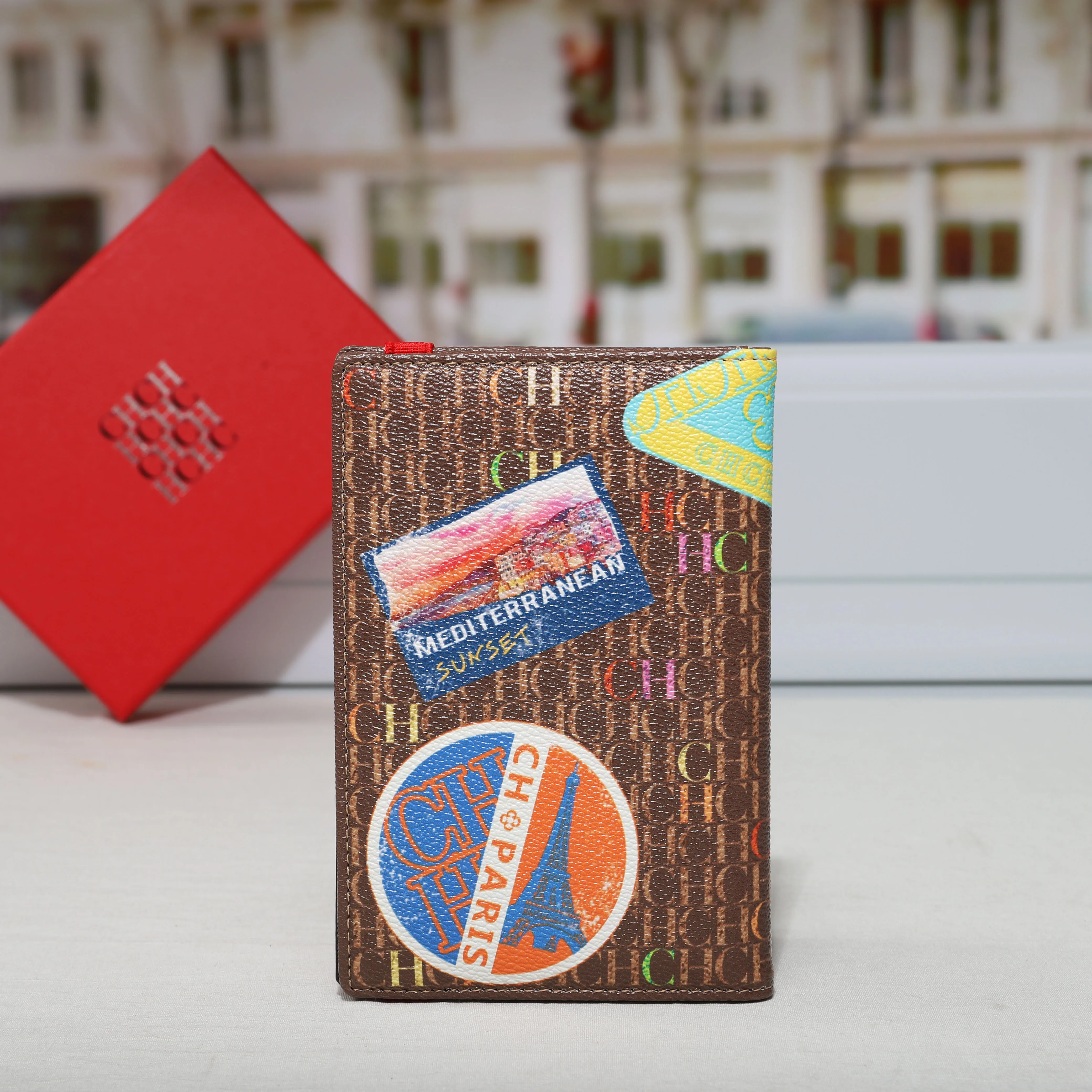 CH Brand Letter Printed Fashion Card Bag Fashionable Multifunctional 2025 New Travel Creative Women's Passport Wallet image 2