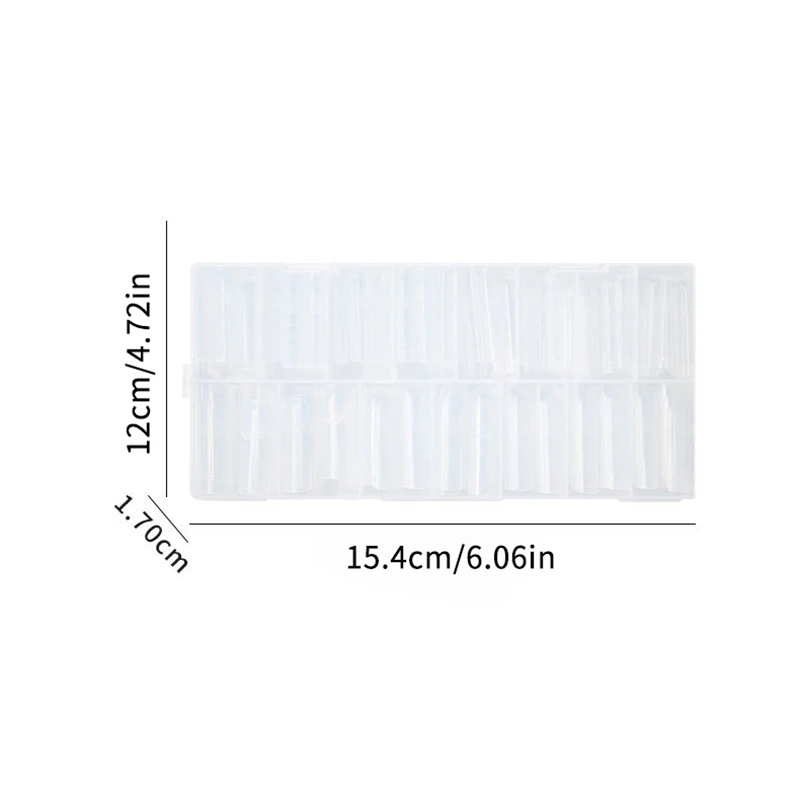 150 stuks doodskist- en amandelvormige nageltips - natuurlijk helder no-trace sandwich-nagelvormen met extra lijn voor nail art-extensie