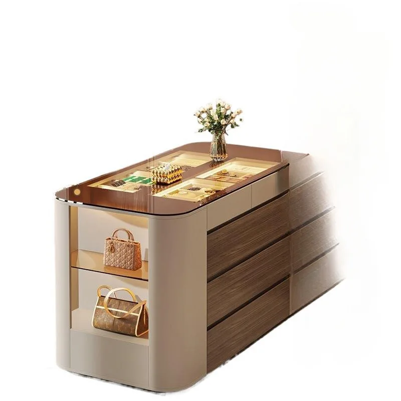 

Italian minimalist jewelry Nakajima counter cloakroom master bedroom floor-to-ceiling display cabinet jewelry bag storage displa