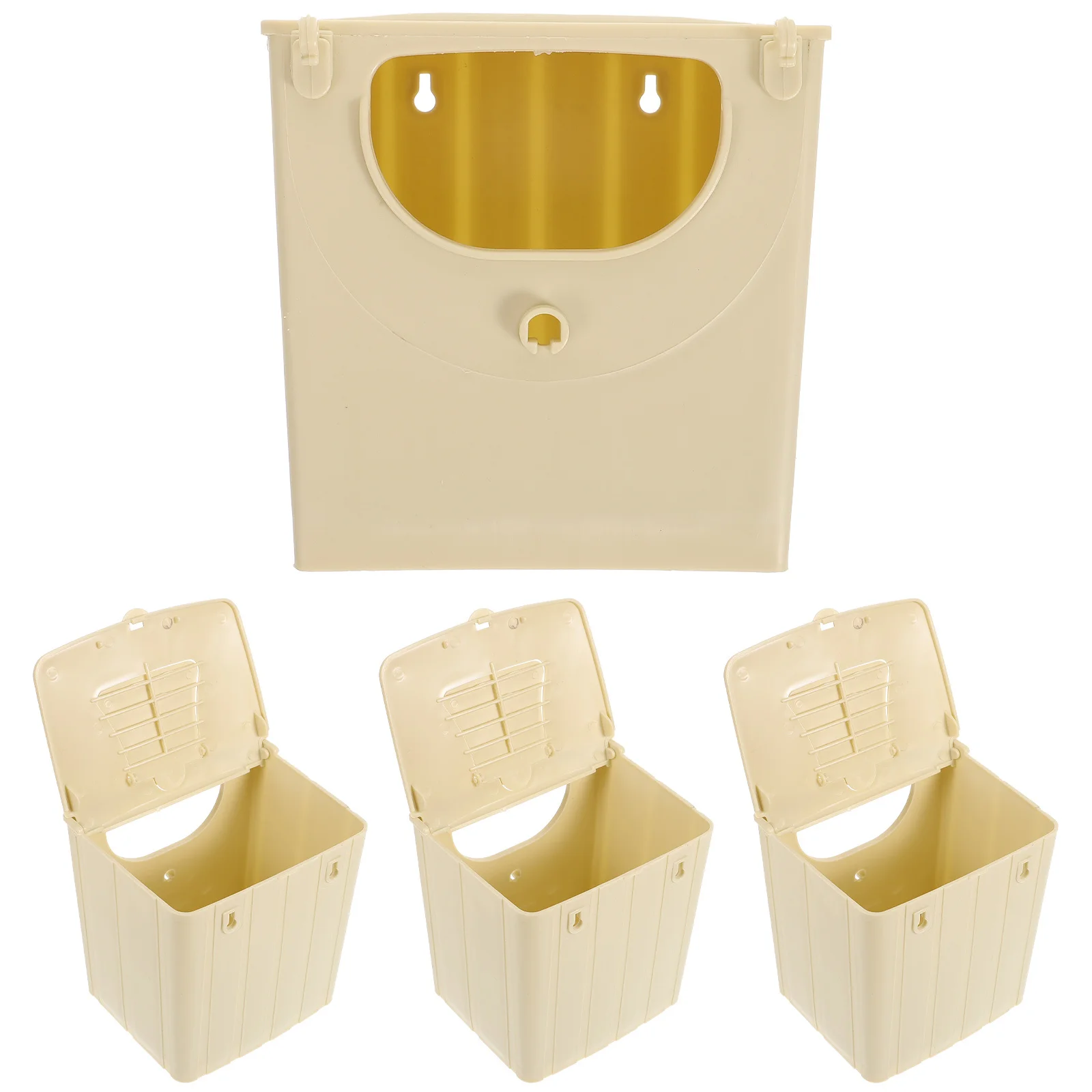 

4Pcs Bird Nesting Box Plastic Breeding Case Durable Smooth Touch Easy Clean Hanging Hatching House Parakeet Living Box