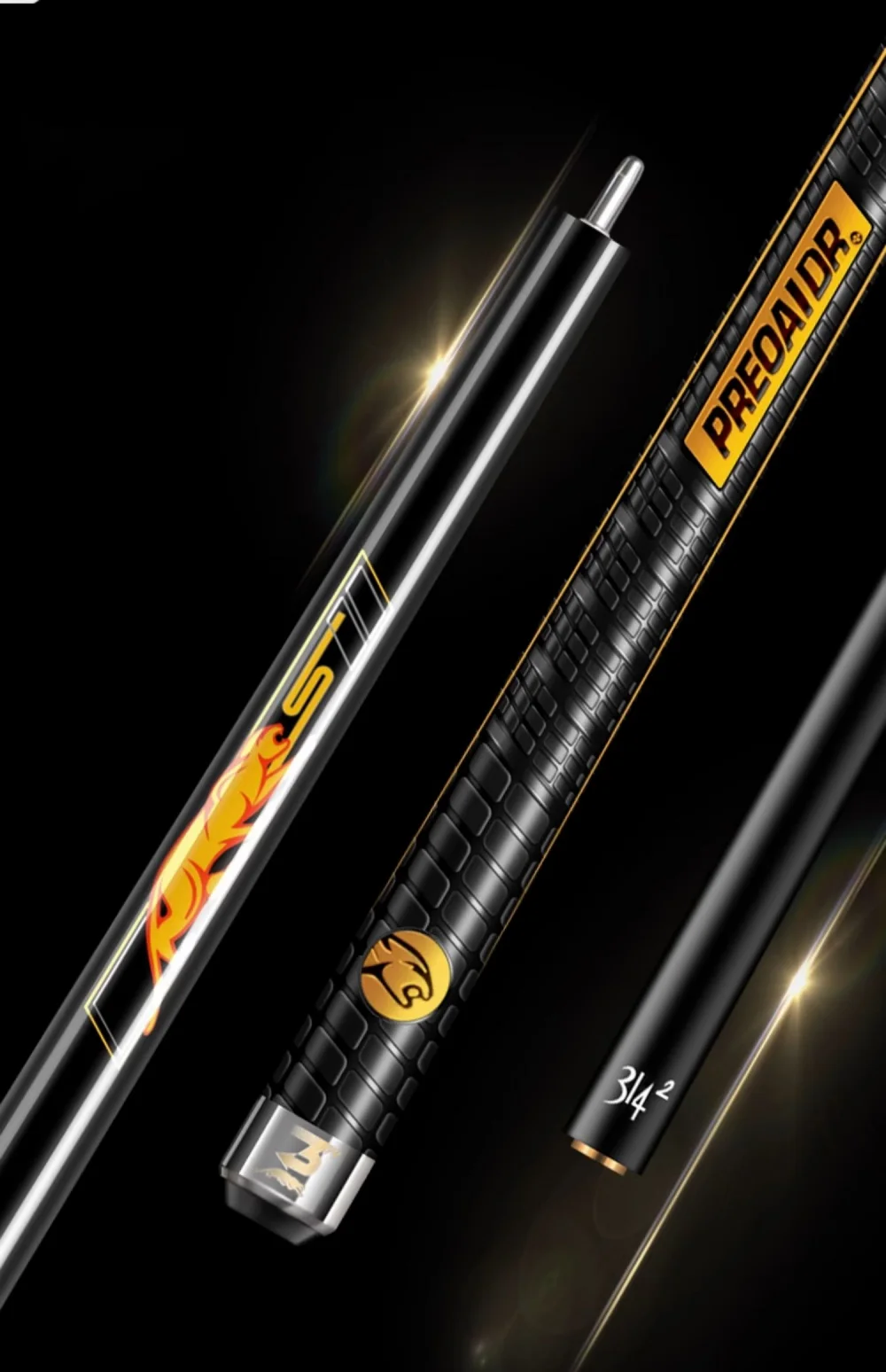 

PREOAIDR 58“ King Black Technology Billiard Pool Cue Stick10.8/11.8/13mm