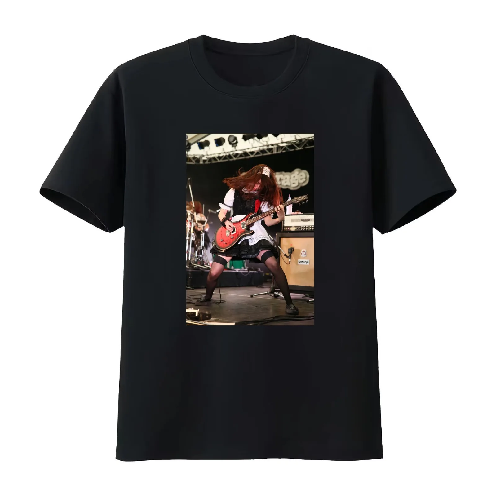 Miku Headbang T-Shirt Summer Casual Cotton Tee Oversized Streetwear Tops Vintage Graphic Print Loose Fit Short Sleeve