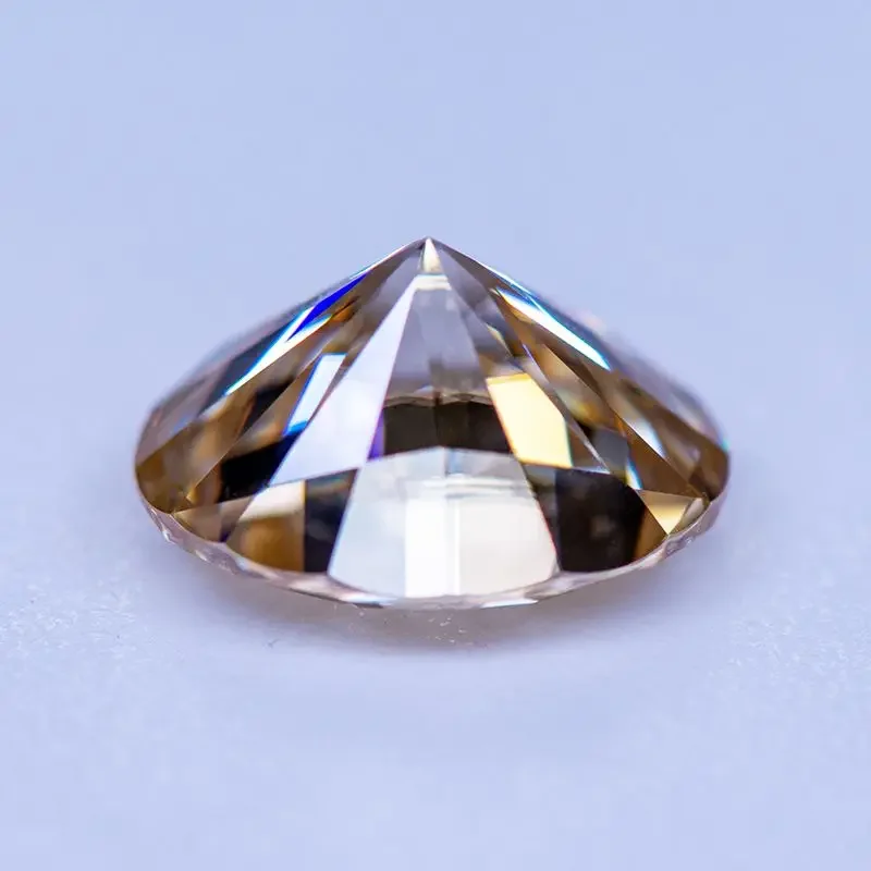 Moissanite Stone Oval Cut Primary Color Tea Yellow Lab Created Gemstone Diamond Jewelry Making Materials with  GRA Certificate