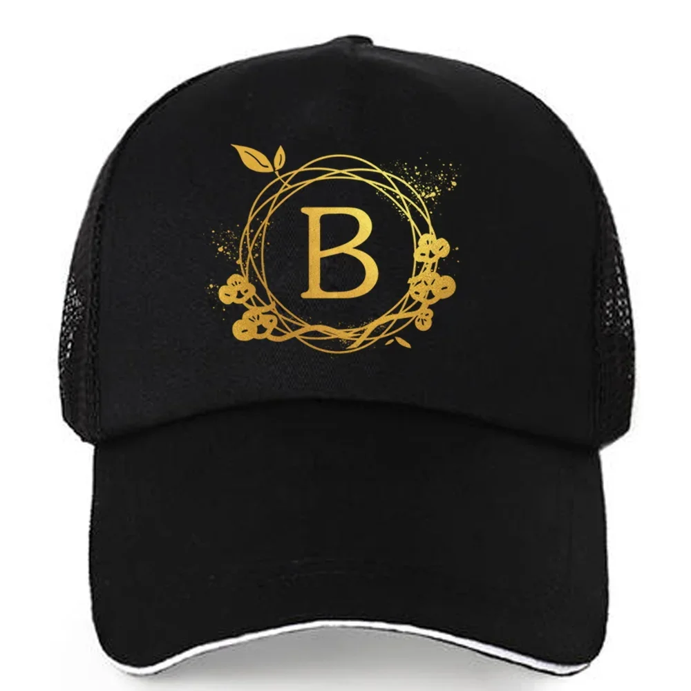 Women UV-proof Visors Hats Men Baseball Hat Pure Cotton Back Buckle Breathable Mesh Caps Wreath Letter Print Street Hip Hop Cap 6