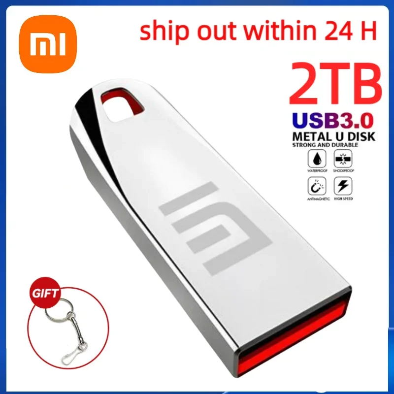 Xiaomi 2TB Memoria Usb Flash Drives Metal U Disk 1TB Portable Pen Drive USB3.0 High Speed Waterproof USB Drives 512 Memory Stick