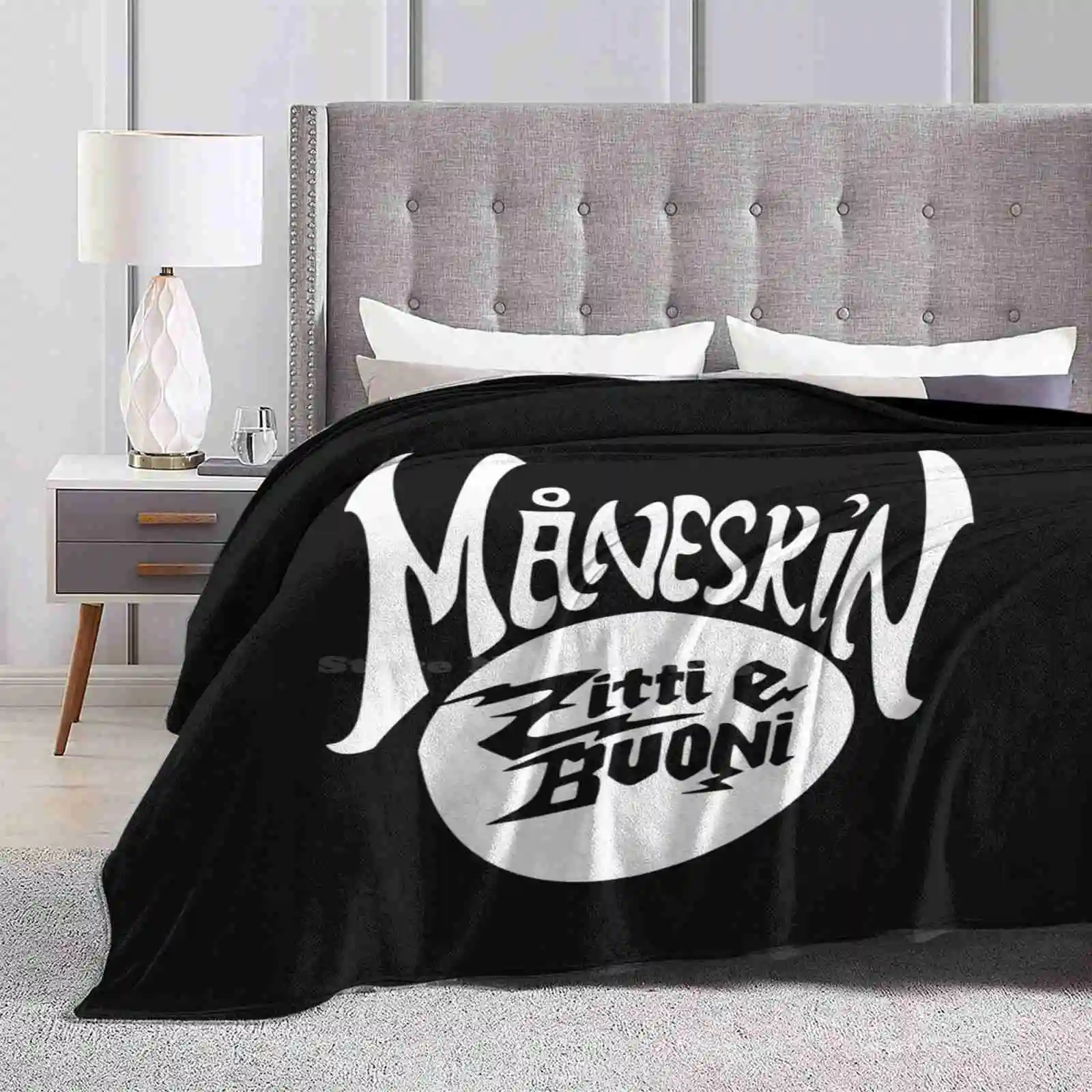 Maneskin Zitti E Buoni Shaggy Throw Soft Warm Blanket Sofa/Bed/Travel Love Gifts Maneskin 2021 Maneskin Zitti E Buoni Esc 2021