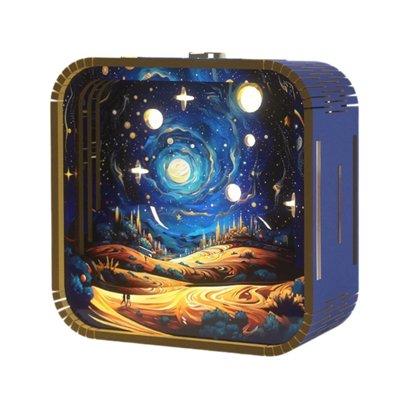 TKOH-Touch Hand Cartoon Luci d'atmosfera stereo in legno fai-da-te Regali per la stagione di laurea Regali per luci notturne
