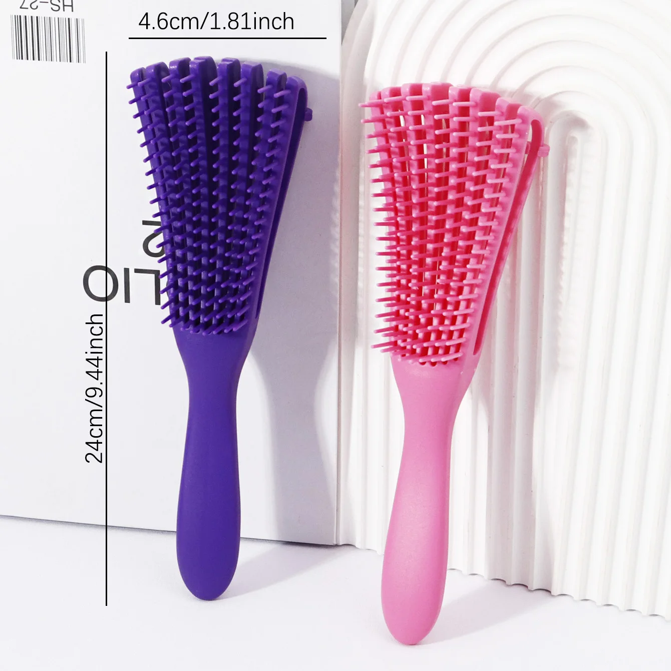 قطعتان من فرشاة تدليك فروة الرأس على شكل الأخطبوط - مضادة للكهرباء الساكنة، تصميم تهوية مجوفة، تمشيط لطيف، خاصة للشعر المستعار الحقيقي #4