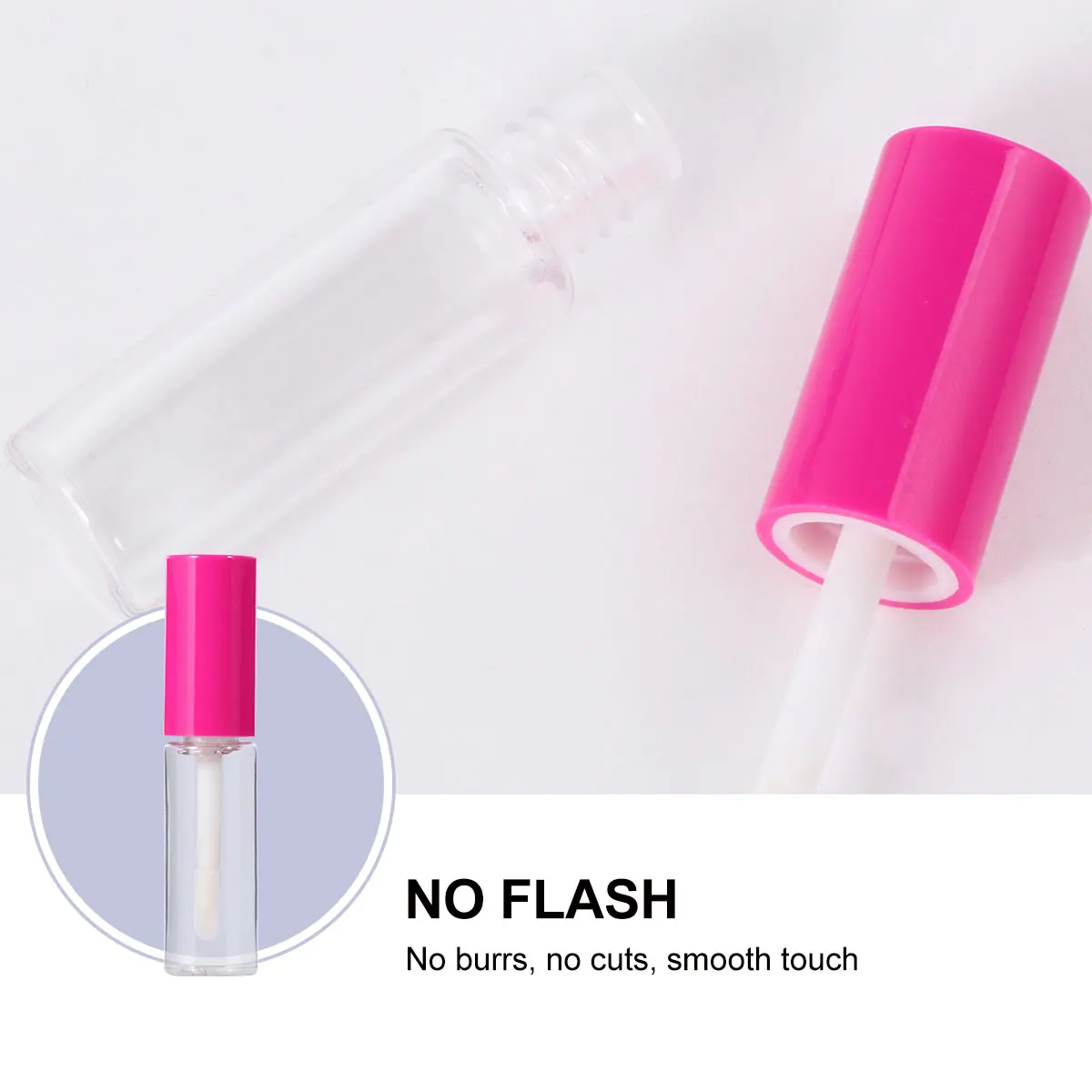 

100 pcs Lip Gloss Bottle Transparent Lip Container Portable Tubes For Travel Subpackaging Diy Accessories Rosy Durable