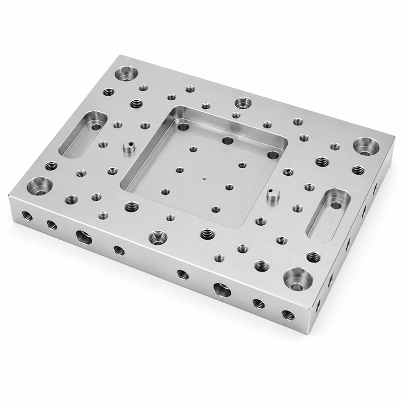 Aluminum Mounting Plate CNC Milling Parts for Industrial Automation Equipment