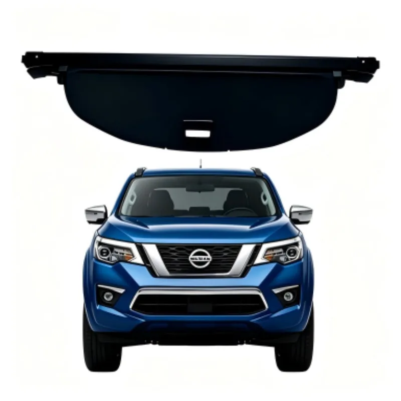 Cargo Cover Trunk Privacy Shade Rear Security Partition Anti-Theft Shield Organizer for Nissan Terra 2019 No Drilling Required
