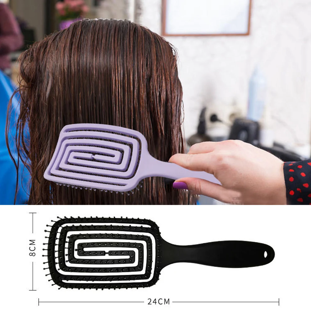 Girls Hair Scalp Massage Comb Hairbrush Bristle Nylon Women Wet Curly Detangle Hair Brush for Salon Hairdressing Styling Tools