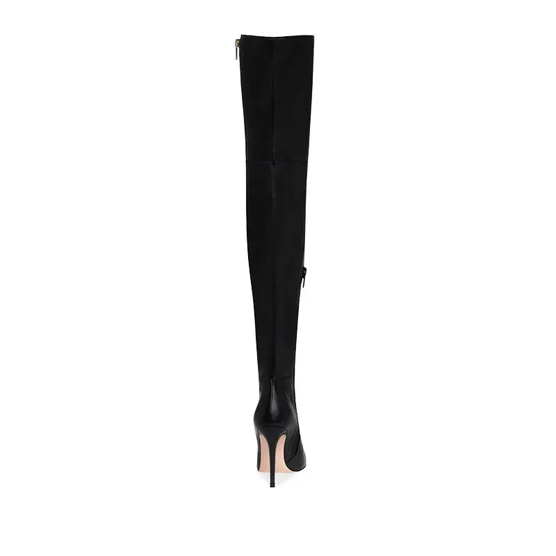 

Sexy Pointed Toe High Heel Long Boots for Women with Internal Zipper Large Size Boot over Knee Faionable Winter Boots