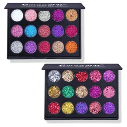 CmaaDu 15 Colour Glitter Glow Eyeshadow Palette Make up Metallic Eye Shadow Waterproof Long Lasting Cosmetic Makeup For Women