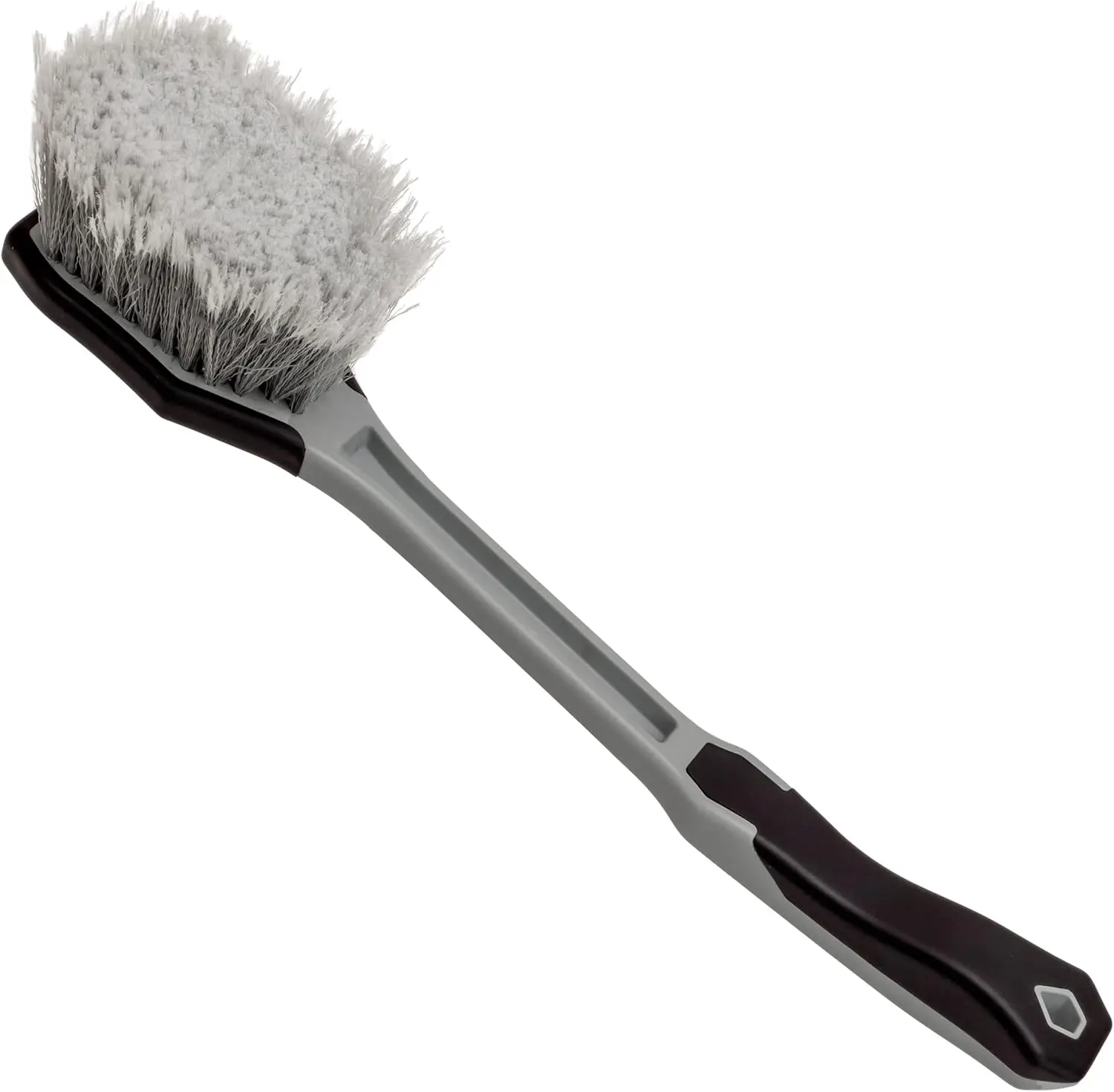 

Car Wash Brush, Wheel and Fender Brush, Long Handle Tire Cleaner for Car Detailing, 16.5 Inch, Grey/Black