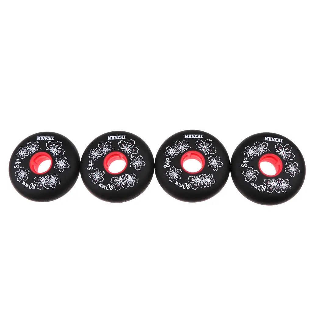 Roda pengganti untuk skating inline, 4 buah roda pengganti 84A 72/76/80mm