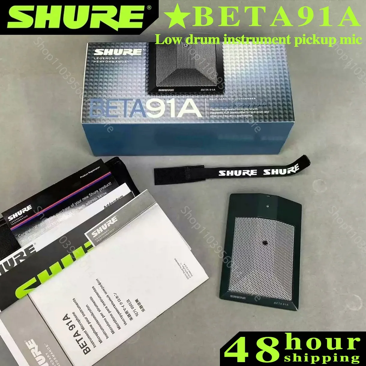 Original  Shure BETA 91A Bass Drum Instrument Condenser Boundary Microphone Suitable for Low Frequency Pickup Instrument Mic