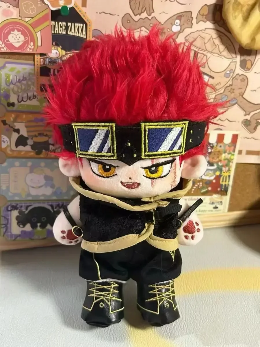 Anime Role Boy Eustass Kid Handsome Attribute Cosplay Soft Plush Doll Body Dress Up Stuffed Plushie Toys Dolls 20cm Figure