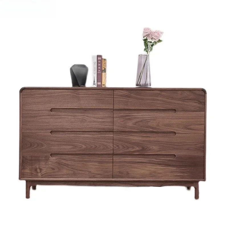 

Modern Simple North American All Solid Wood Black Walnut Eight-bucket Cabinet New Chinese Living Room Side Cabinet Furnitur