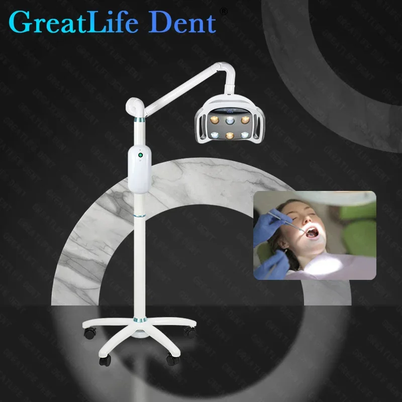 GreatLife Dent Dental Illuminator Medical Operation Movable Led Lamp Light 9w 6Leds 30000Lux Oral Lighting For Dental Surgery