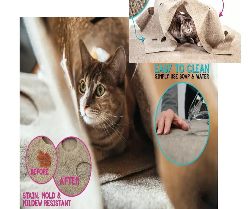 Mat for cat Funny FeltCloth Pet Play Mat CatAgility Training Mat Cat Toy Bite Pad Pet Mat Cat Dog Cushion Cat litter pad