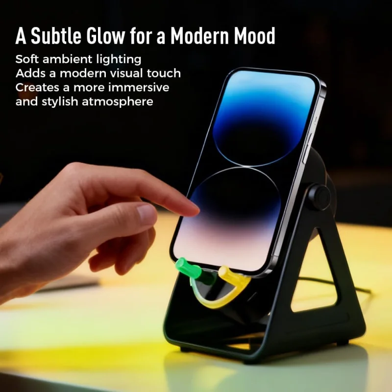 مكبر صوت بلوتوث لاسلكي 5 في 1، حامل قابل للتعديل، 2026 ترقية دوران 360 درجة متوافق مع جميع الهواتف، Un #3