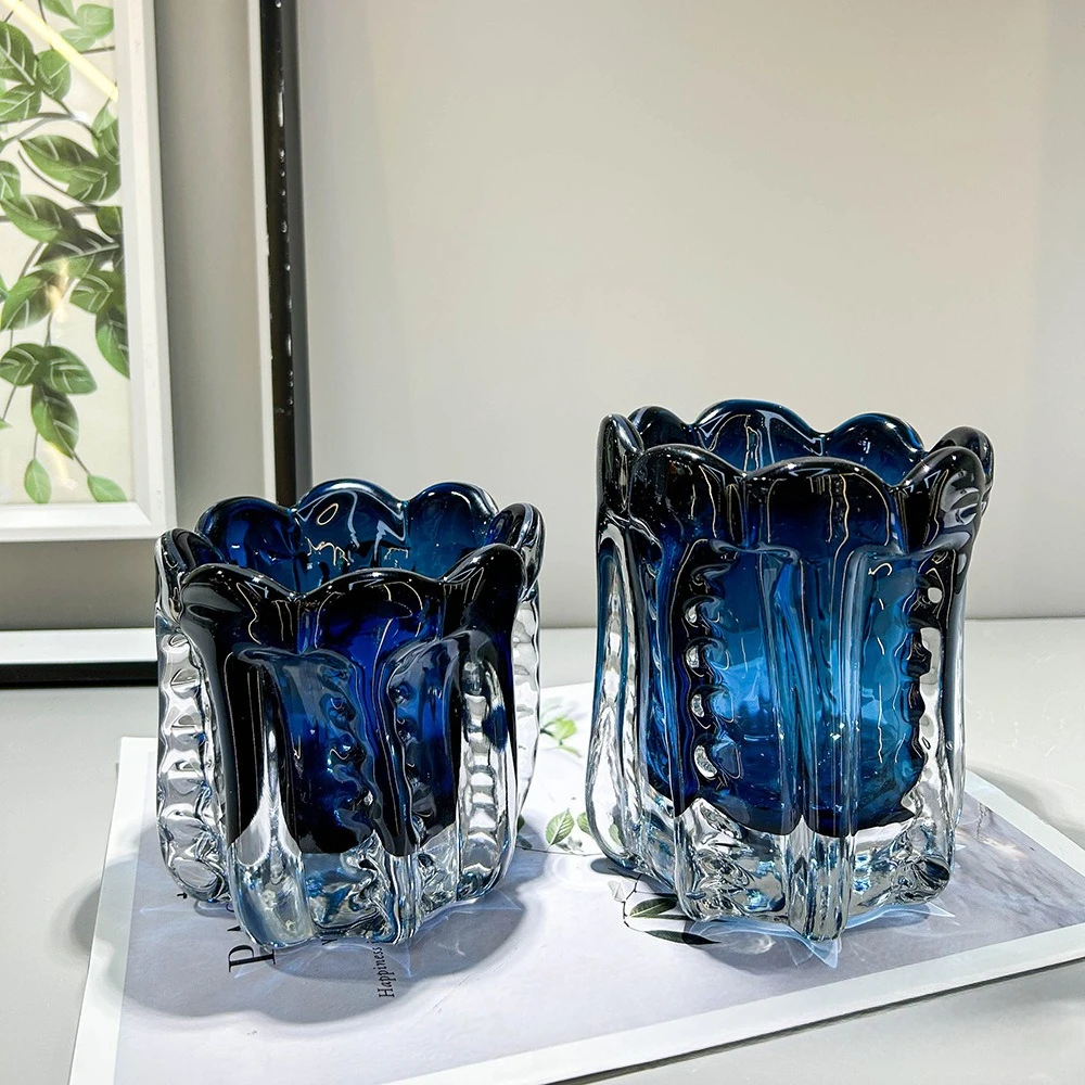 Simple light luxury fashion exquisite glazed vase ornament dining table succulent flower ware home soft desktop jewelry