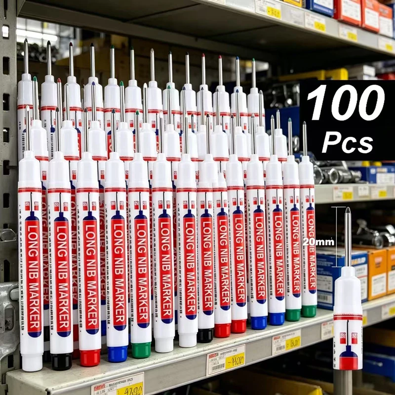 

Набор маркеров с длинным наконечником для глубоких отверстий, 20 мм, 100/8/4 шт., для перфорации металла, водонепроницаемые, для декоративной обработки дерева, многофункциональные