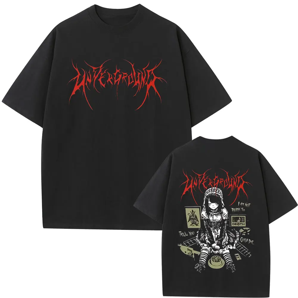 

Anime Men Women T Shirts Gothic Printed T-Shirt Hip Hop Streetwear Punk Summer Vintage Oversized Short Sleeve Tops Men Clothing