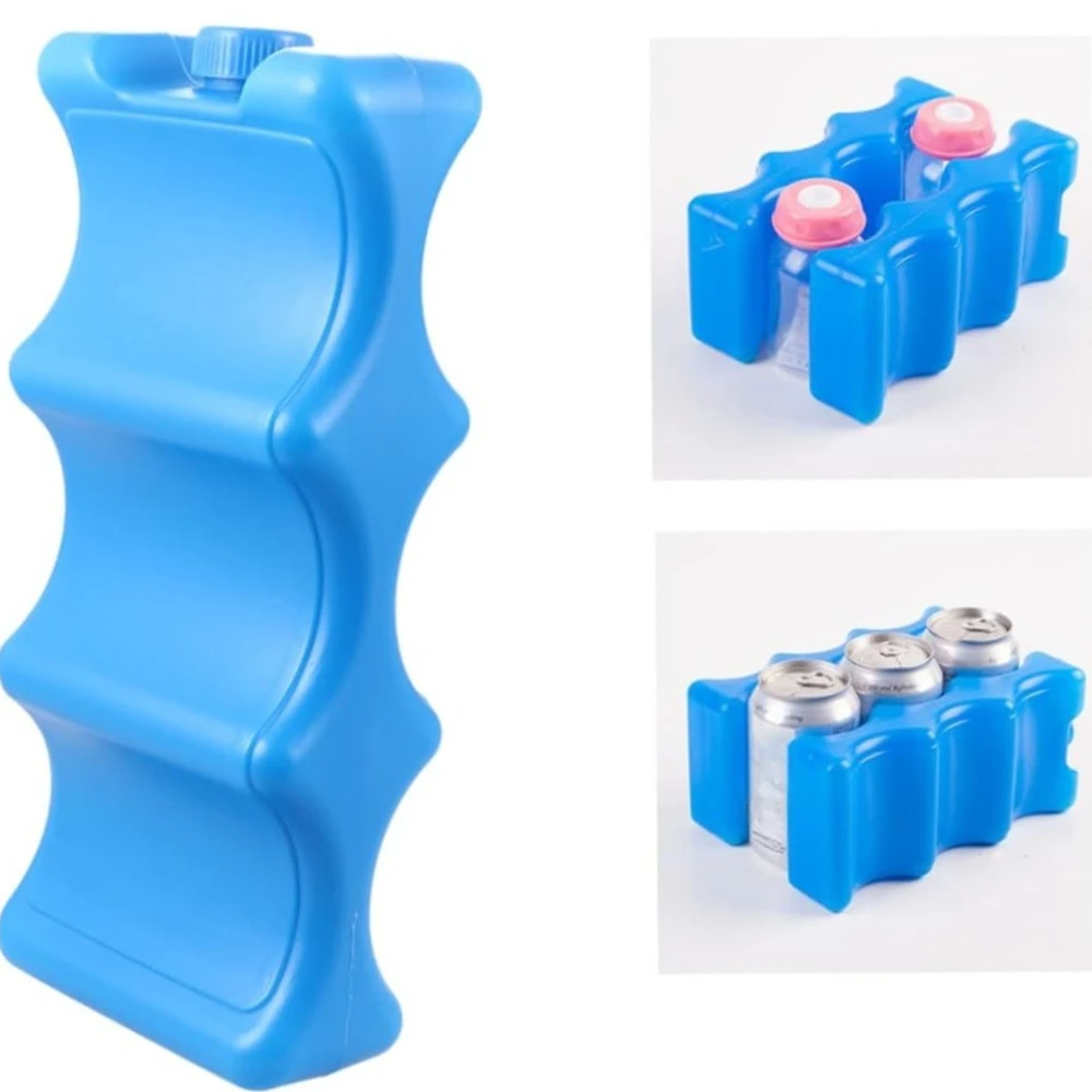 Bolsa aislante azul, paquete de hielo para refrigeradores, almacenamiento de botellas de leche materna, paquete de congelador contorneado aislado, paquete fresco reutilizable