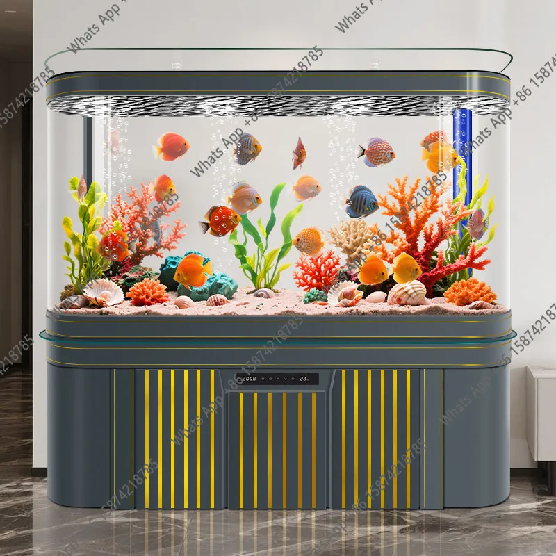 

O Living Room Light Luxury Fully Automatic Self-circulation Ecological Bottom Filtratio High-end Water-free Household Fish Tank